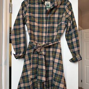 Kiel James Patrick Plaid Flannel New England House Flannel Dress (size S)